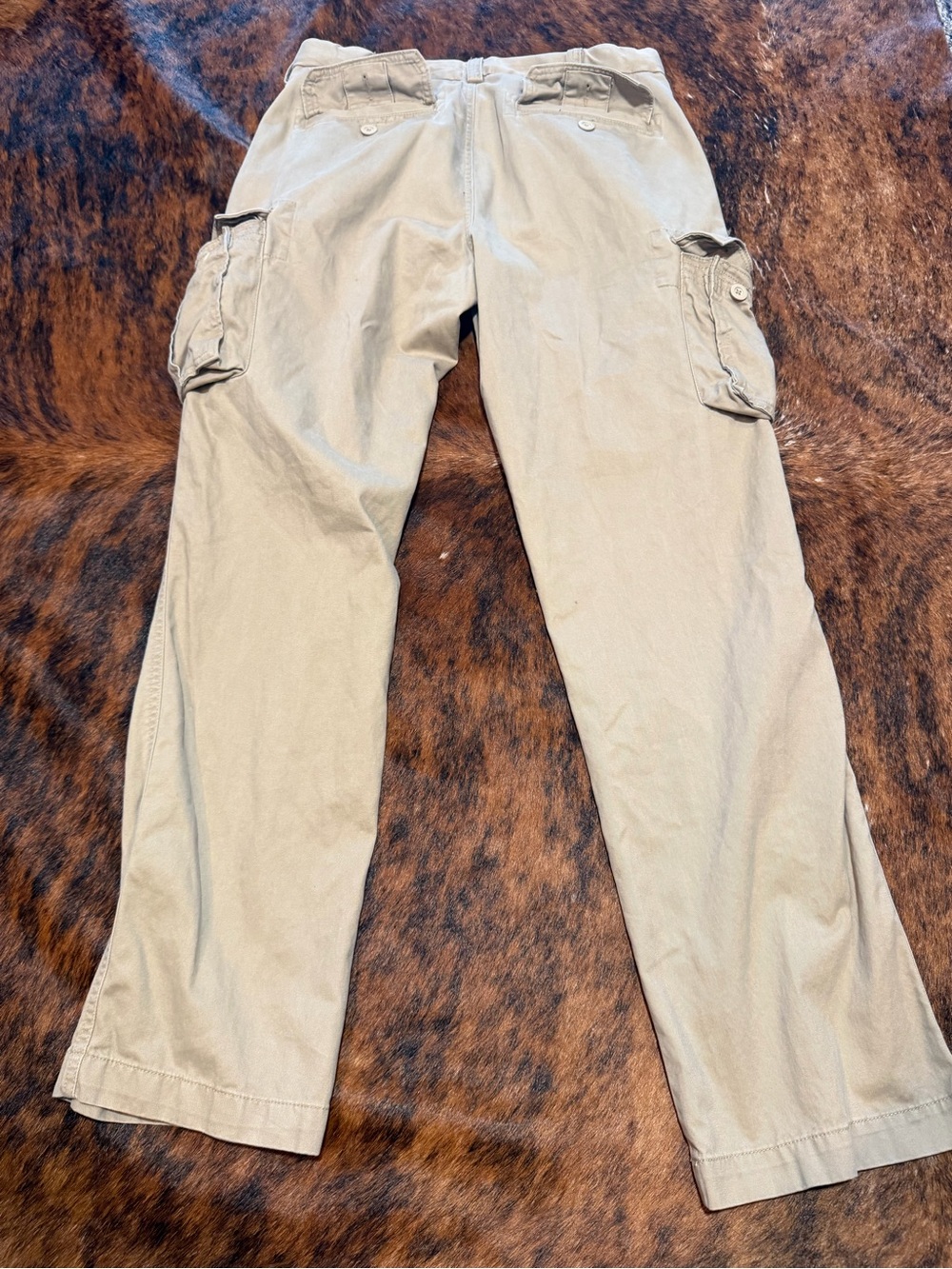Roundtree & Yorke Cargo Pants Mens Size 34x34  Cotton Straight Utility Khaki
